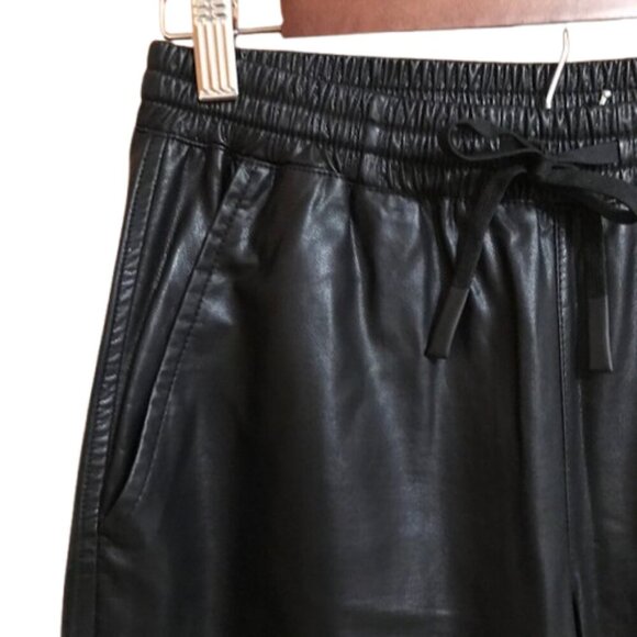 Zara Women's Faux Leather Black Joggers Size Small - Picture 4 of 8